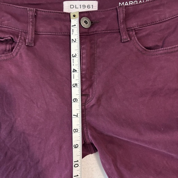 DL1961 Margaux Instascuplt ankle skinny jeans size 28. Burgundy/purple - Picture 5 of 9